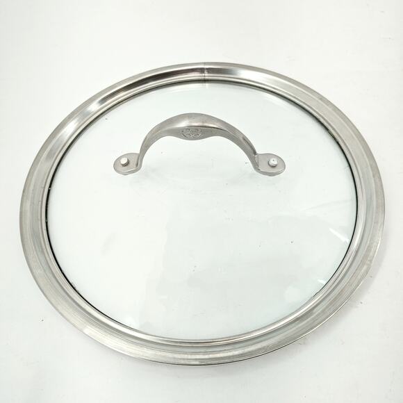 Calphalon 9-1/2" - 10-3/8" Glass And Stainless Steel Pot Pan Replacement Lid - Picture 1 of 3